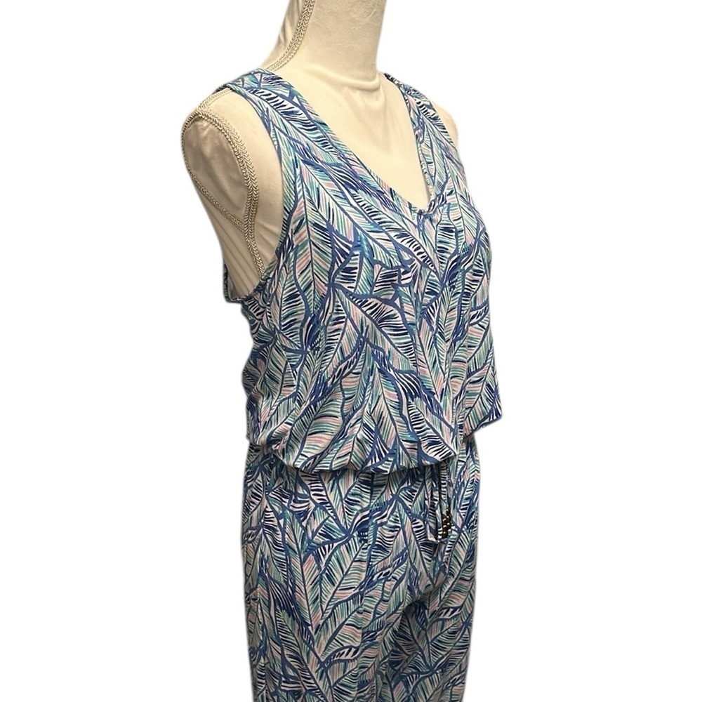Lilly Pulitzer Paulina Multicolored Bennet Blue Let's Mango Jumpsuit Women Small - Picture 2 of 13